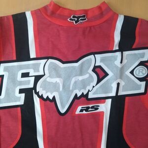 Deadstock Vintage Fox Racing Logo Color Block Long Sleeve T-Shirt